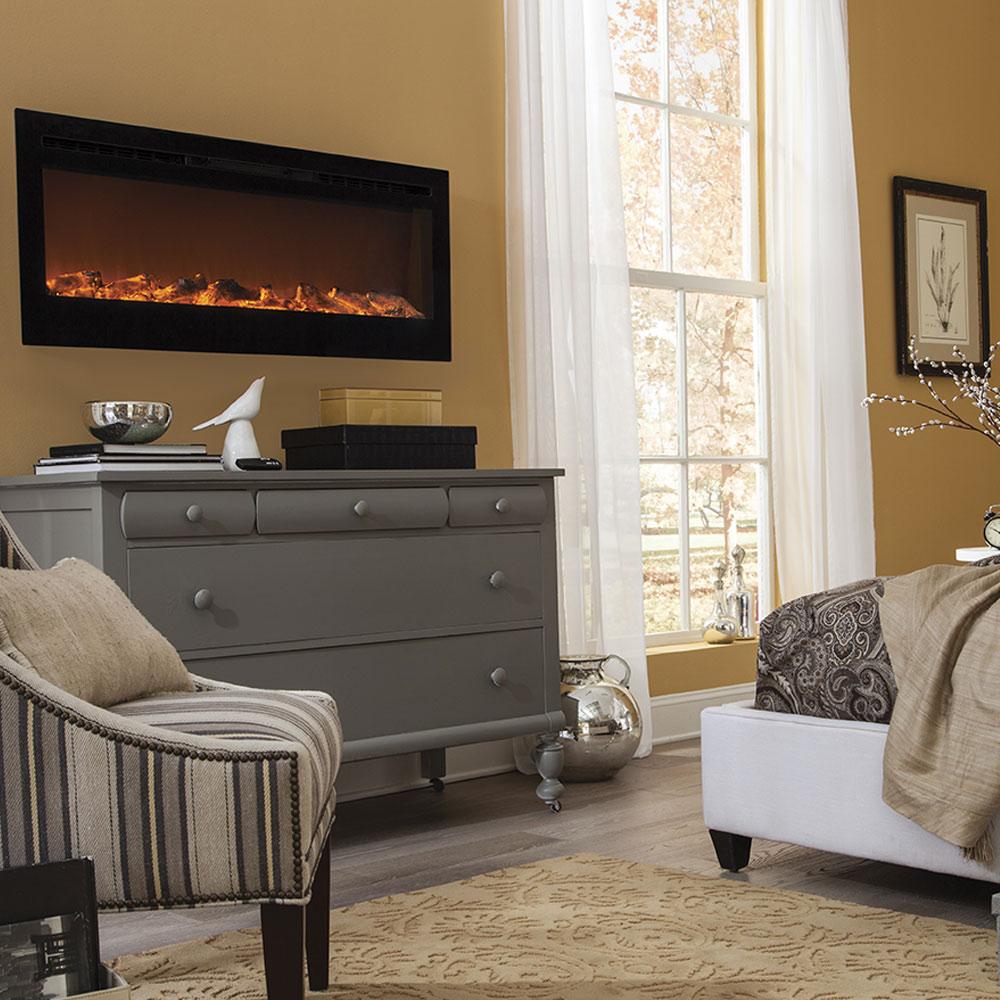 The Sideline 50" Recessed Electric Fireplace Touchstone