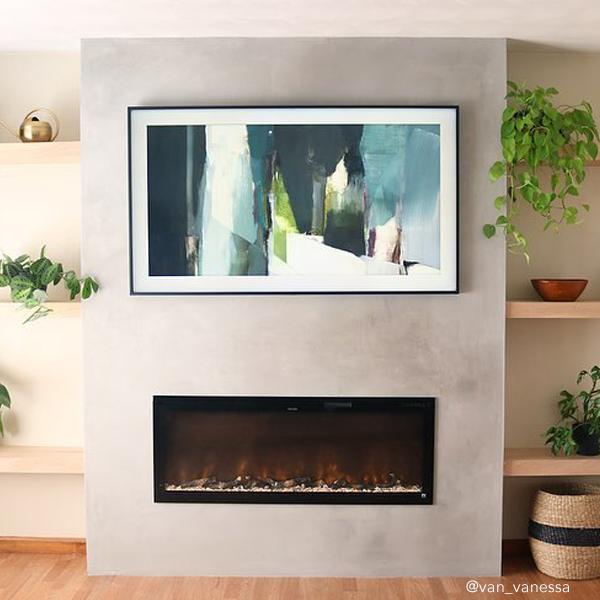 Sideline Elite Smart 50" WiFi-Enabled Recessed Electric Fireplace (Alexa/Google Compatible) Touchstone